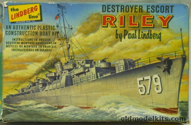 Lindberg 1/535 USS Riley DE579 Destroyer Escort, 735-29 plastic model kit